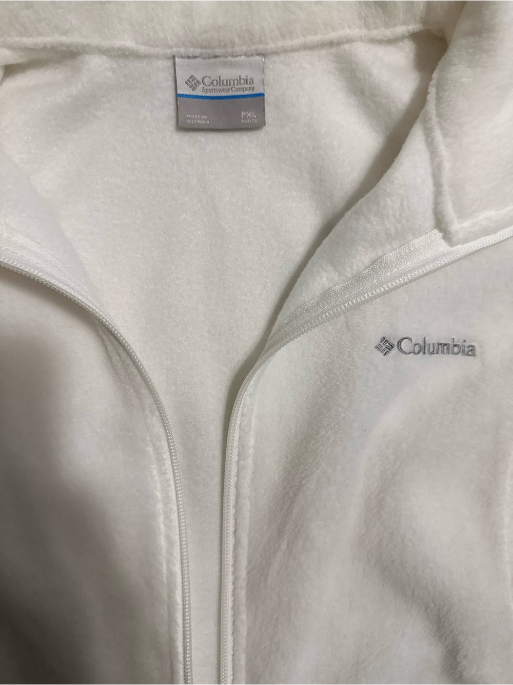 Columbia Cream Fleece Zip-Up Jacket
